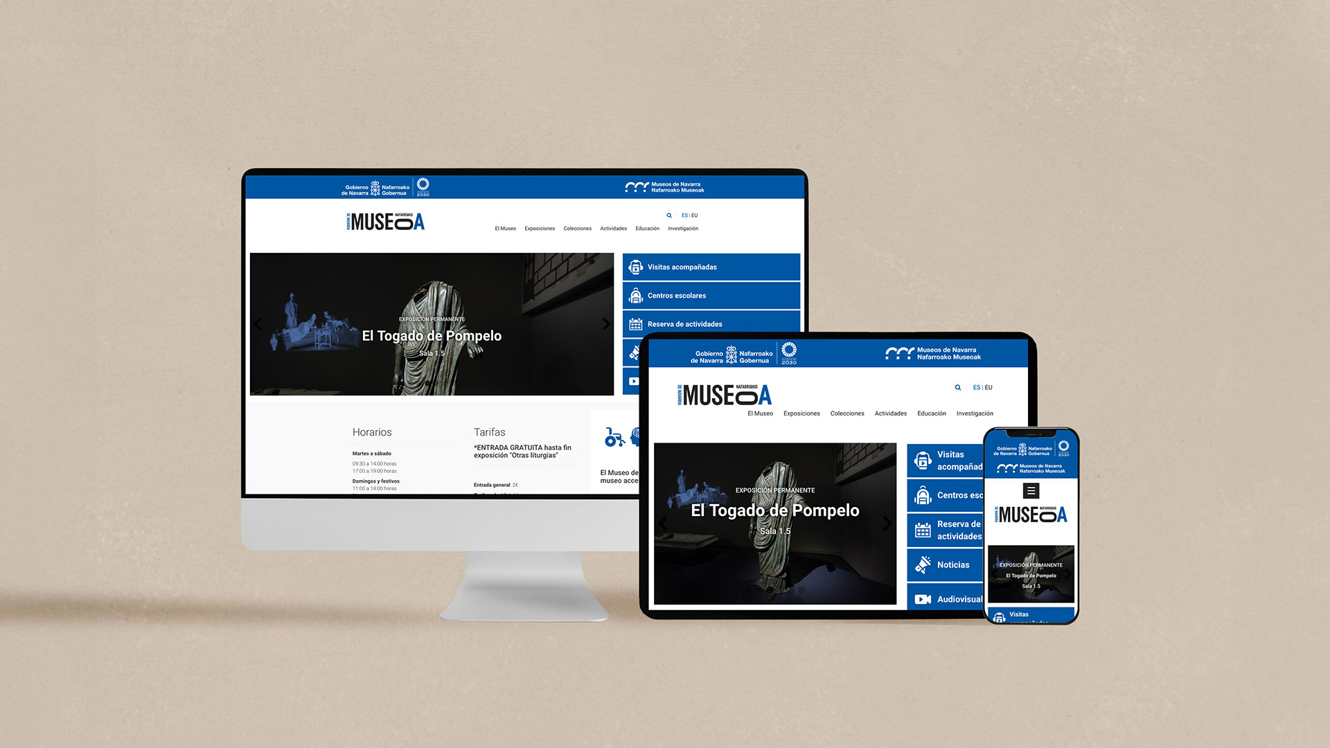 Diseño web del museo de navarra